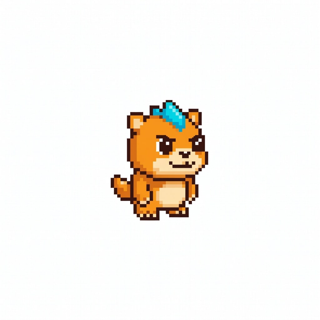 Partner Digimon - Orange Rookie Pixel Sprite