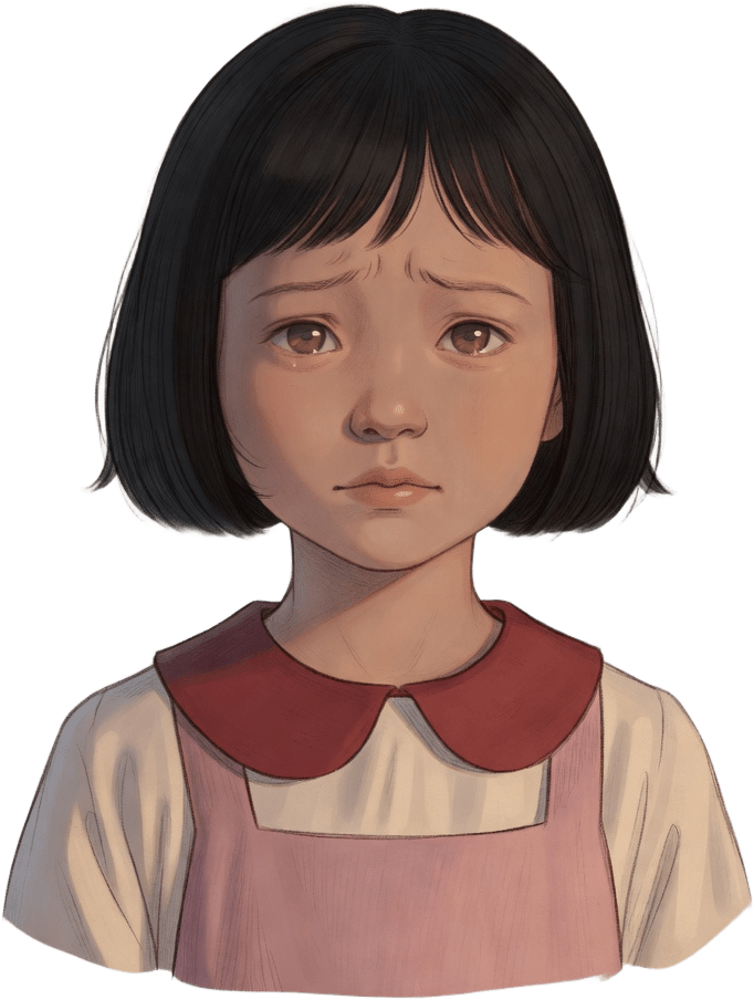 uta_worried.png - Uta portrait, quietly frightened