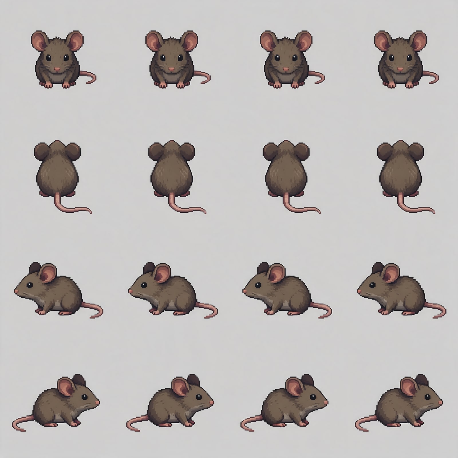 Beginner Rat Idle Sheet 4 Directions