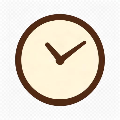 Transparent Round Clock Icon