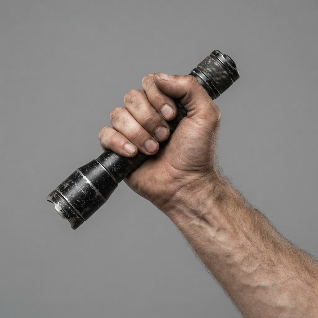 FPS Viewmodel - Forearm and Hand Gripping Black Flashlight (ref) (1 / 2)