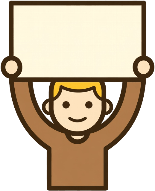 staff_advertiser - person holding up a blank sign