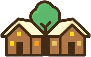 area_neighborhood - two suburban houses with a tree