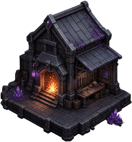 Isometric Building White Background