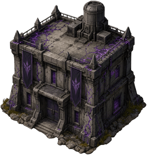 Isometric Building White Background