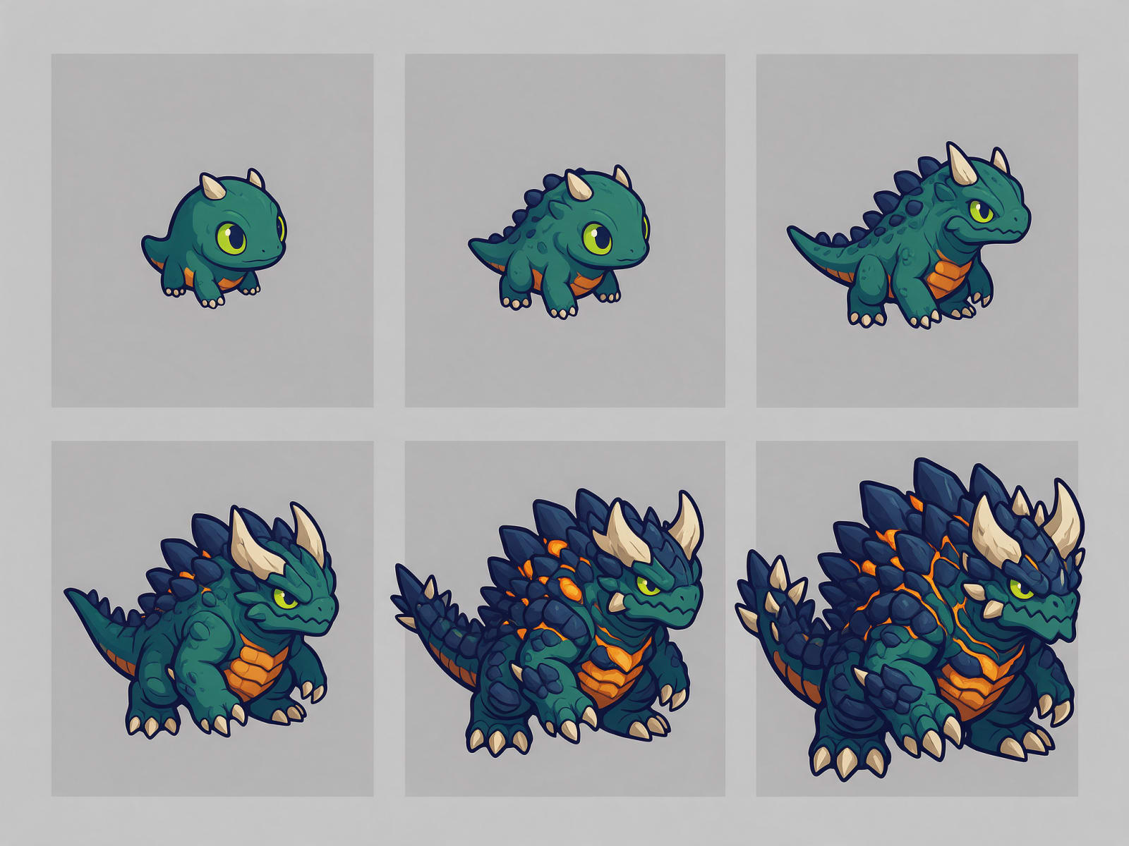 Kaiju Growth Stages Sheet