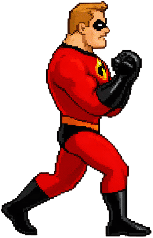 Pixel Superhero Backpedal