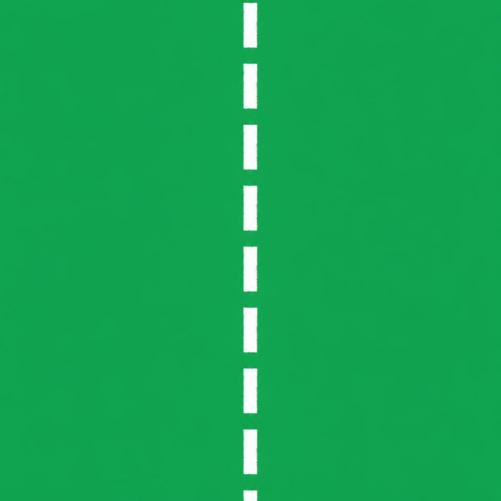 White Dashed Centre Line Decal