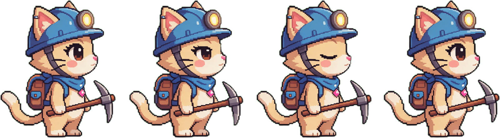 Michelle Miner Cat Idle Loop Sheet