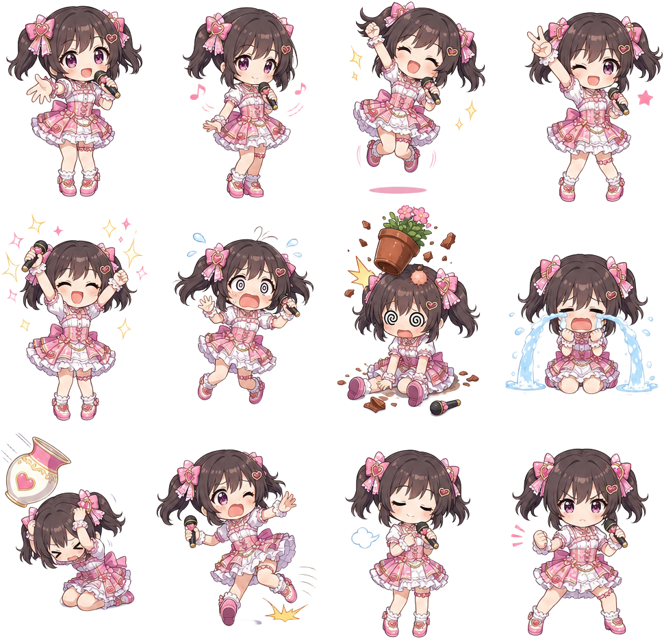 Itai Moe Idol Reaction Sprite Sheet