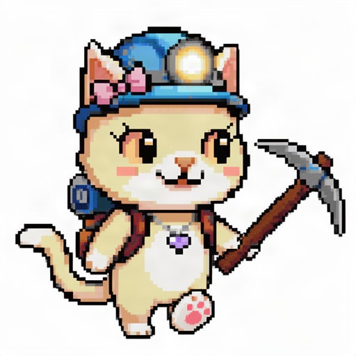 Chibi Miner Cat