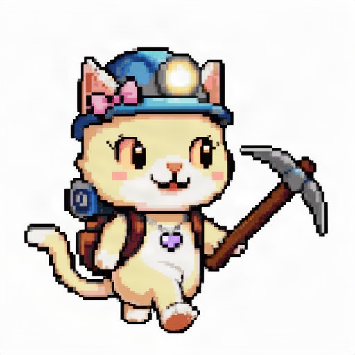 Chibi Miner Cat