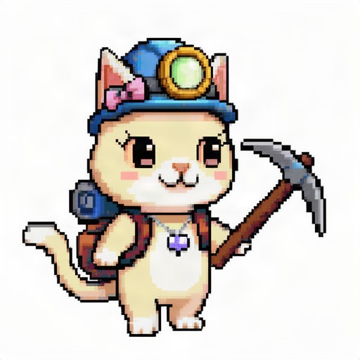 Chibi Miner Cat