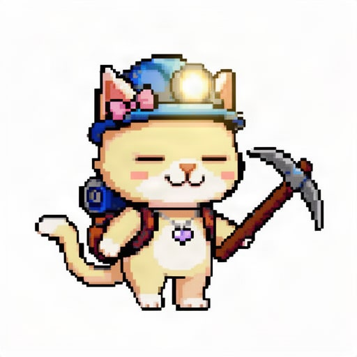 Chibi Miner Cat