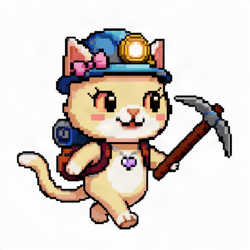 Chibi Miner Cat