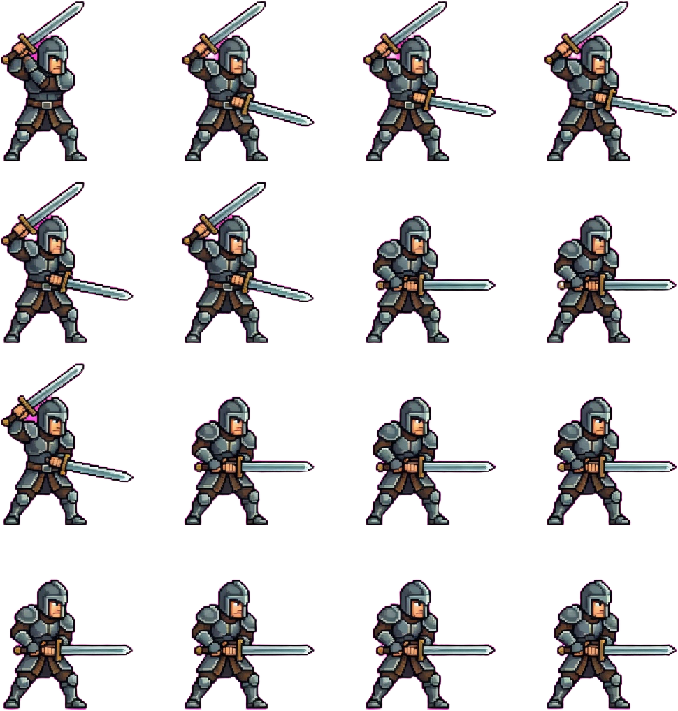 Swordsman Overhead Sword Slash 4x4