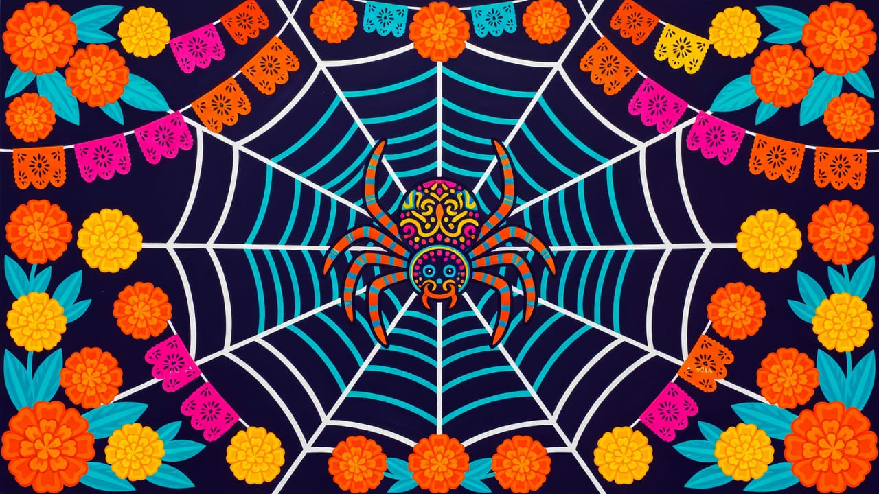 Day of the Dead Mural - Spider