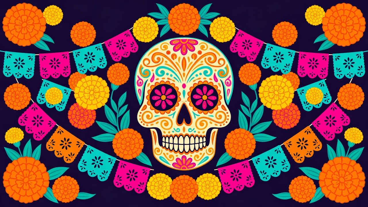 Day of the Dead Mural - Calavera