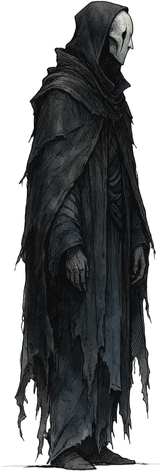 Hooded Masked Figure - Ink Character (2 / 2)
