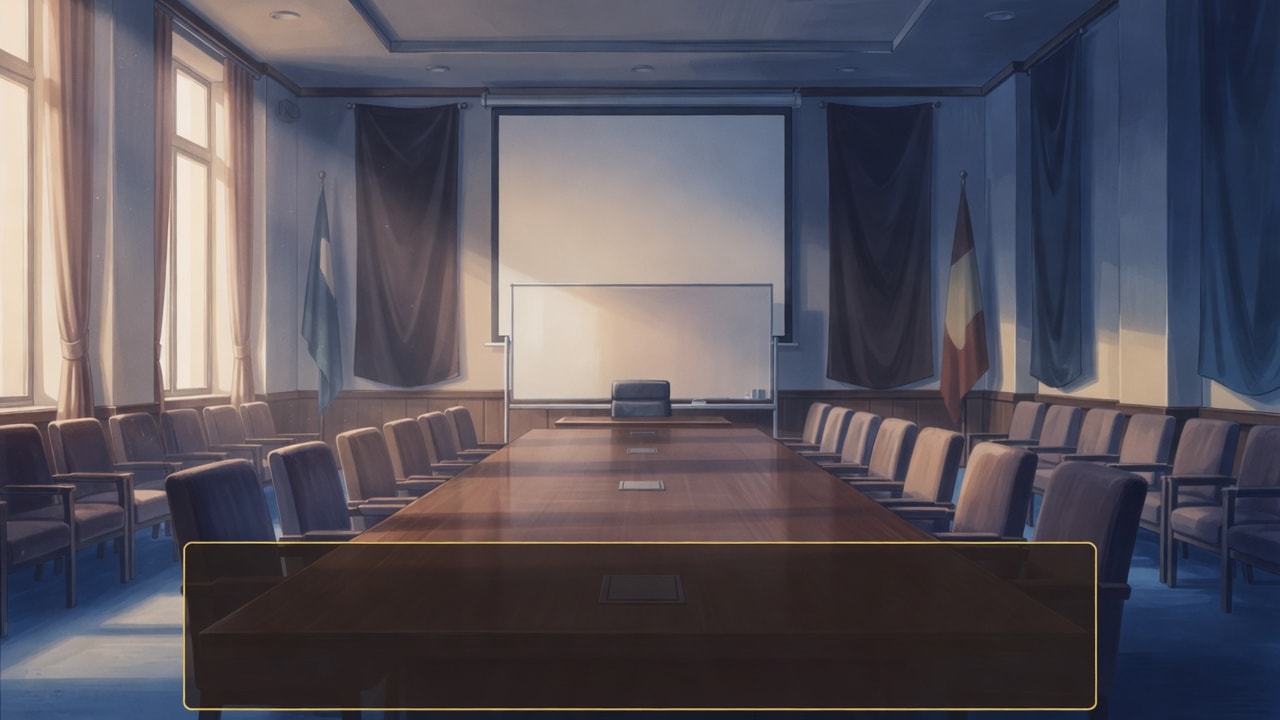 Party girls - briefing room background (navy and gold)