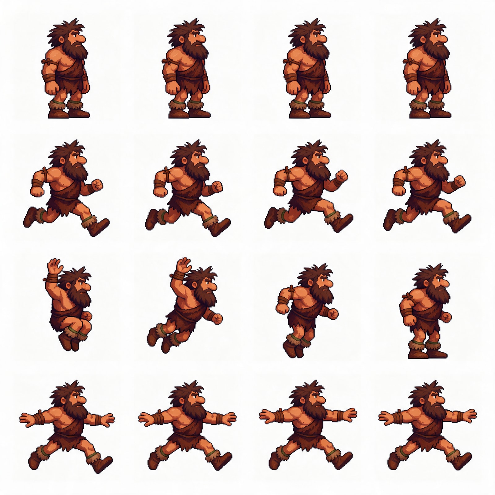 Caveman Hero Spritesheet