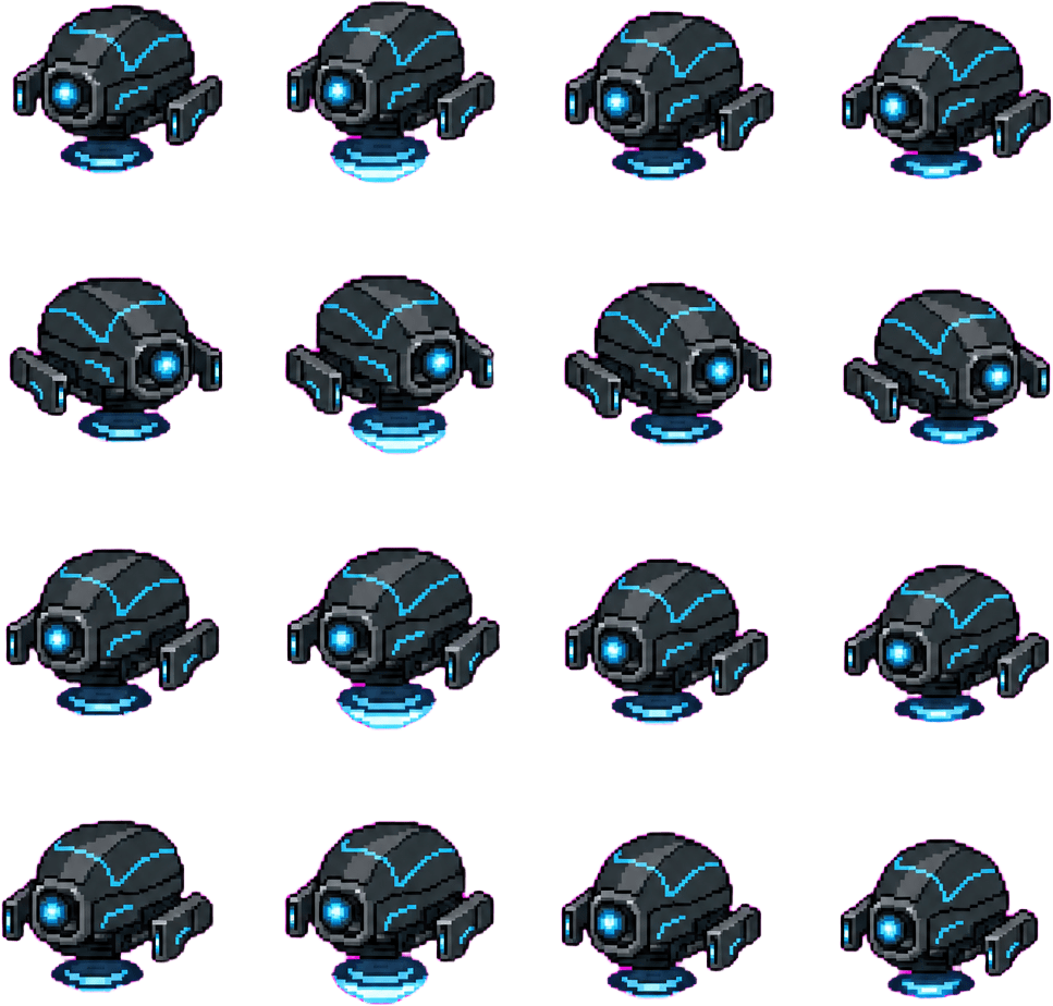 Collector Drone - Hover Idle Sheet 4x4