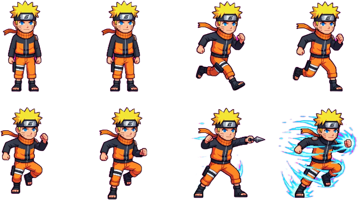 Naruto Hero Pixel Spritesheet