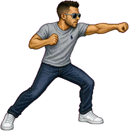 Muscular Pixel Fighter