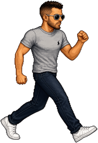 Pixel Art Walking Character