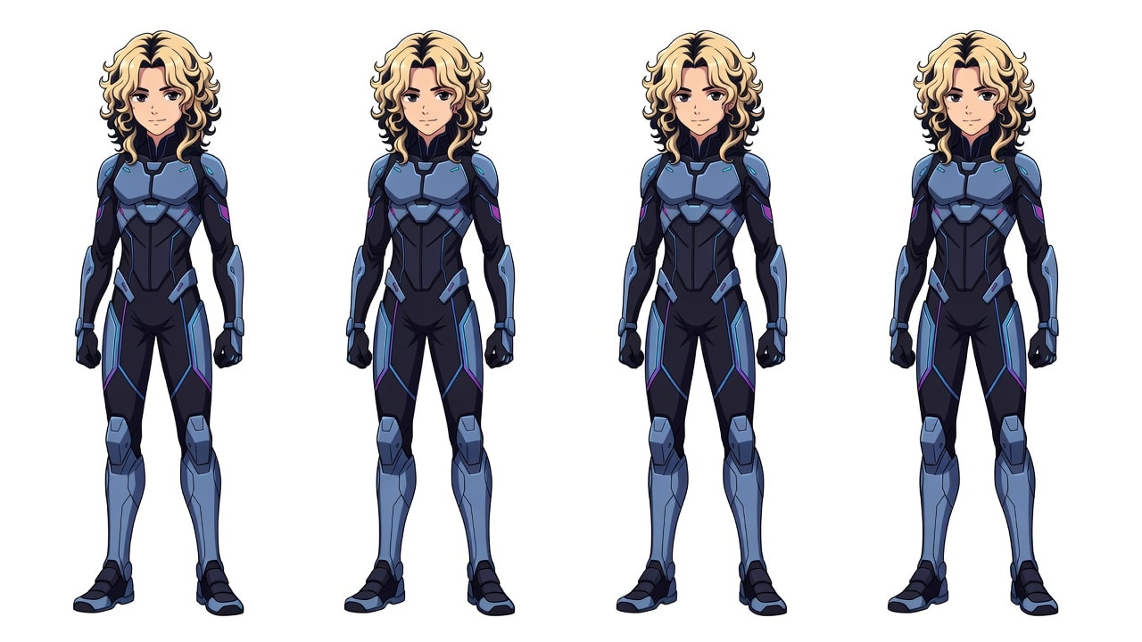 Elias Idle Sheet (blonde two-tone curly, teen, NUYDF suit)