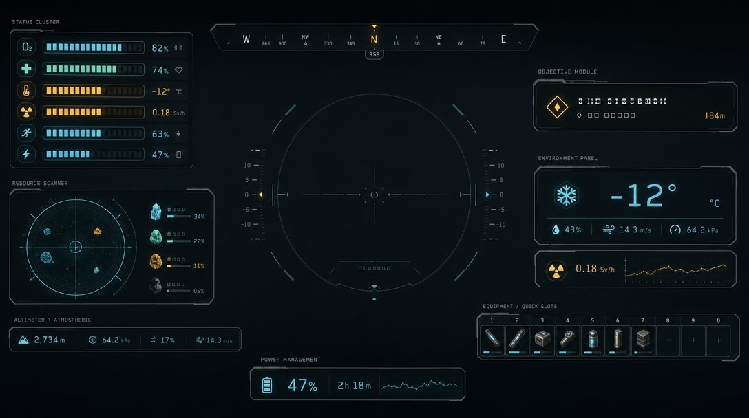 Frontier Survival HUD Concept