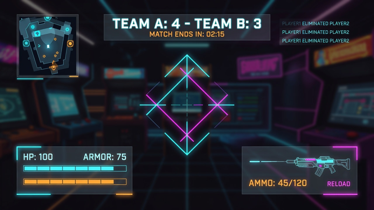 HUD Arcade Neon