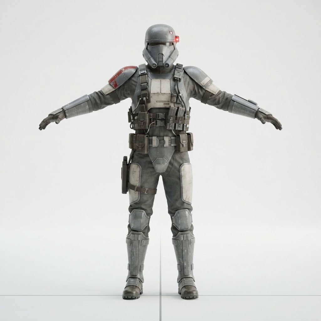 Image: Full body game character reference: an Imperial Ma