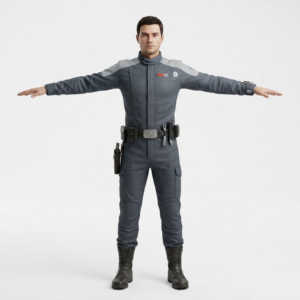 Image: Full body game character reference: an Imperial st