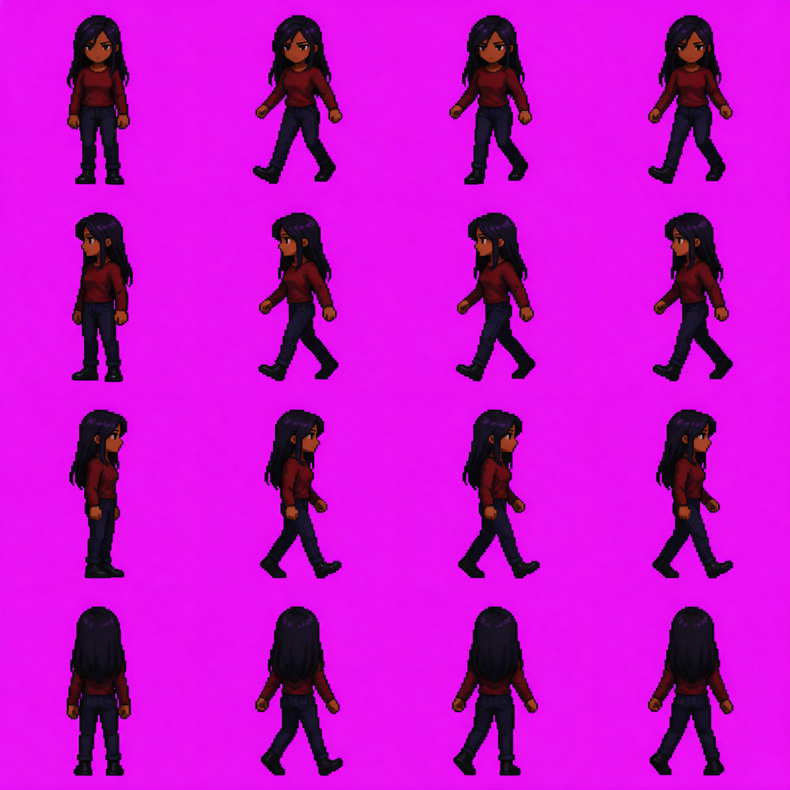 Campus Student Maya Sprite Sheet