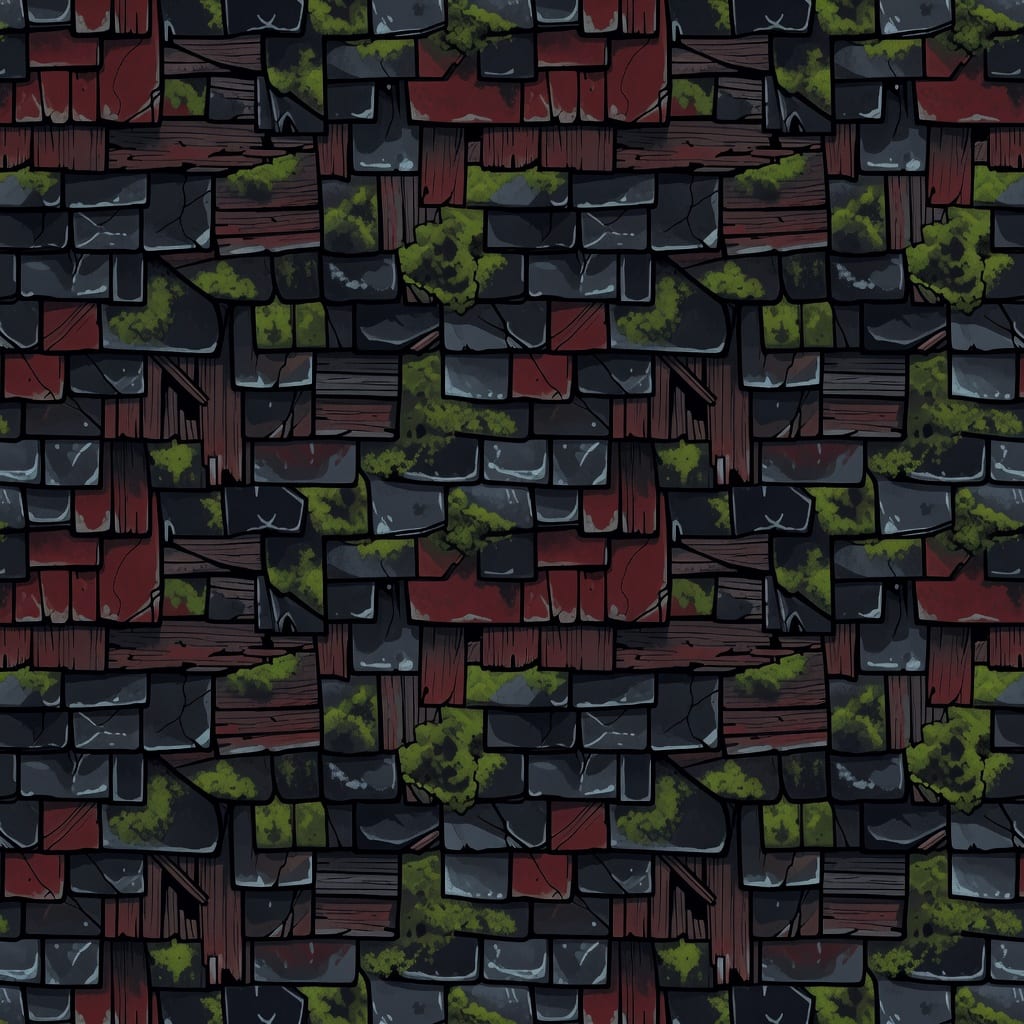 Haunted Building Roof Tile
