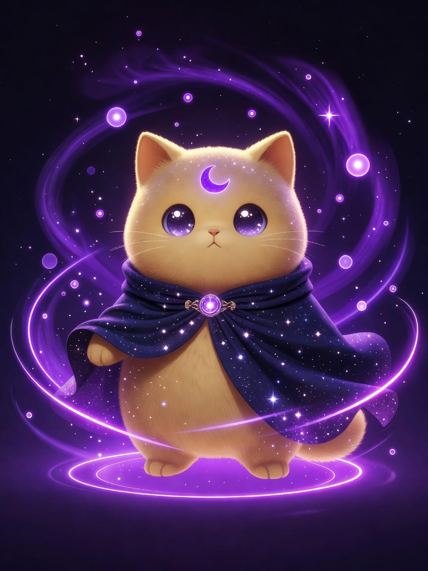 PUSPUS - Cosmic Purr Cat Character Render (1 / 2)