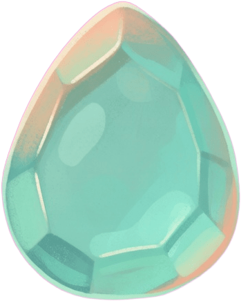 Saltglass Tile 0 Teal Sea-Glass Gem