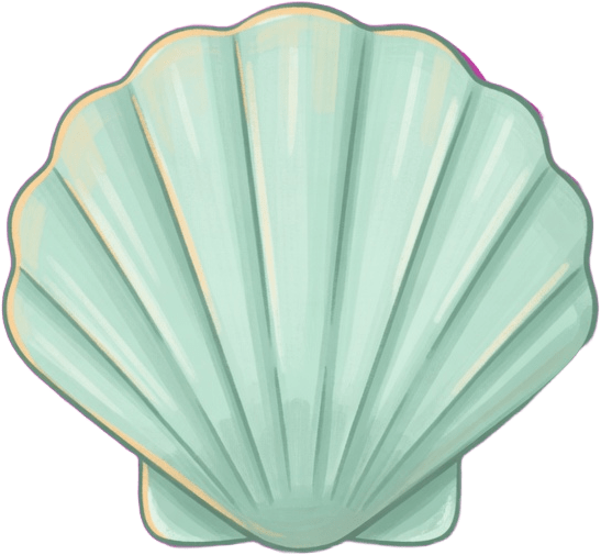 Saltglass Tile 1 Seafoam Scallop Shell