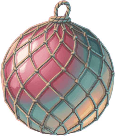 Saltglass Tile 5 Rose Glass Fishing Float