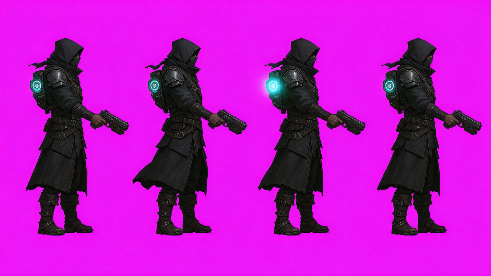 ICONFALL Player Idle Sheet Magenta