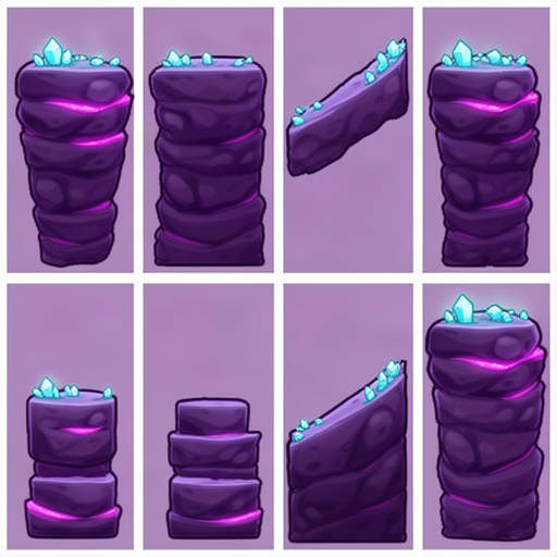Purple Crystal Cave Tileset
