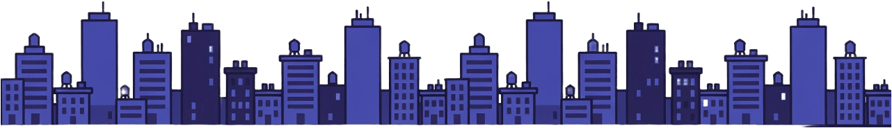 Urban Skyline Parallax Strip (Tiling, Transparent)