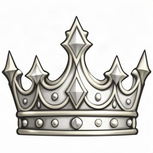 White Chess Crown Icon