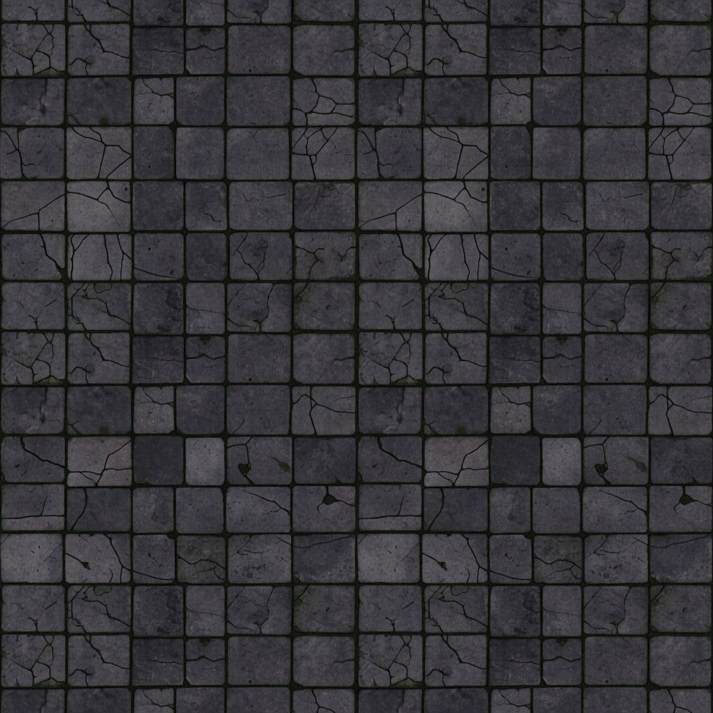 Dungeon Floor Tile - Worn Flagstones (1 / 2)