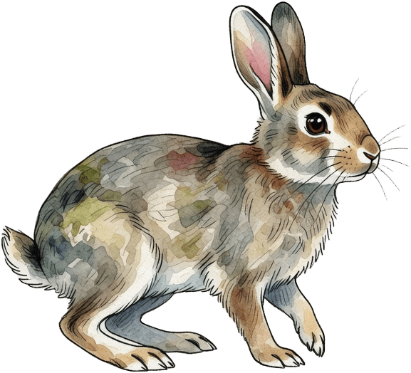 Storybook Rabbit Side-View Single
