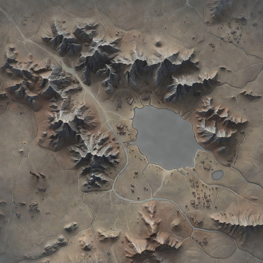 Scorched Wastes Overland Map (1 / 2)