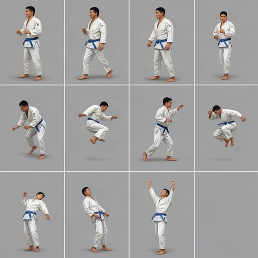 Judo Fighter Pose Sheet