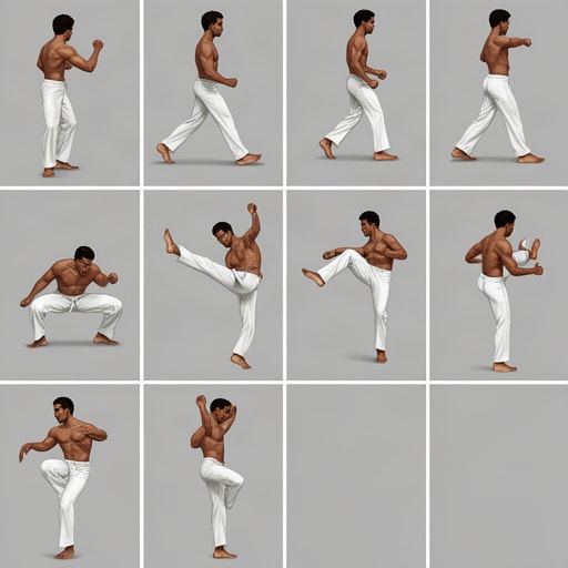 Capoeira Fighter Pose Sheet
