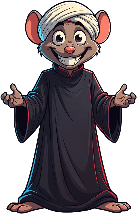 Cartoon Turbaned Mouse Enemy